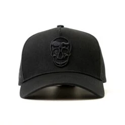 5-Panel Skull Hat - Black -Fitness Clothing Store 5Panel AllBlack Front 5000x 0605a44b 1e4a 40ba 8df7 49be63cc970d