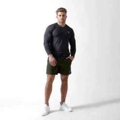 Performance Shorts - OD Green -Fitness Clothing Store 7 inch green full