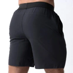 Performance Shorts - Obsidian -Fitness Clothing Store 7 inch obsidian back