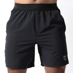 Performance Shorts - Obsidian -Fitness Clothing Store 7 inch obsidian front