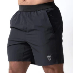 Performance Shorts - Obsidian -Fitness Clothing Store 7 inch obsidian side