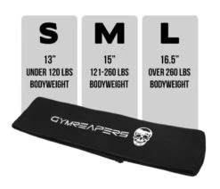 Gymreapers Hip Bands - Black -Fitness Clothing Store GR Hip Band Sizes 1