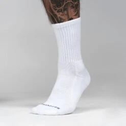Crew Socks - White -Fitness Clothing Store PHO09559