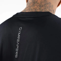 Performance Short Sleeve Shirt - Black -Fitness Clothing Store Performance Short Sleeve Black Detail