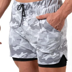 React Training Shorts - White Camo -Fitness Clothing Store RTS WC 2