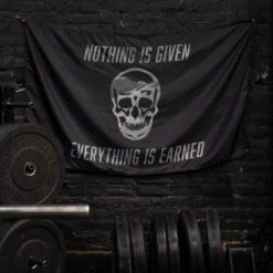 Skull Mantra Gym Flag