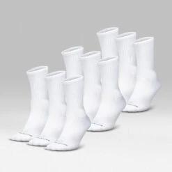 Crew Socks - White -Fitness Clothing Store White NinePack Crew