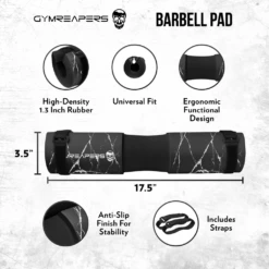 Gymreapers Barbell Squat Pad - Marble -Fitness Clothing Store barbell squat pad marble detail