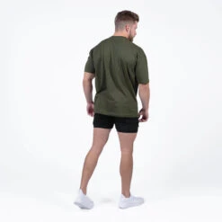 Ascend Box Tee - OD Green -Fitness Clothing Store box tee green full