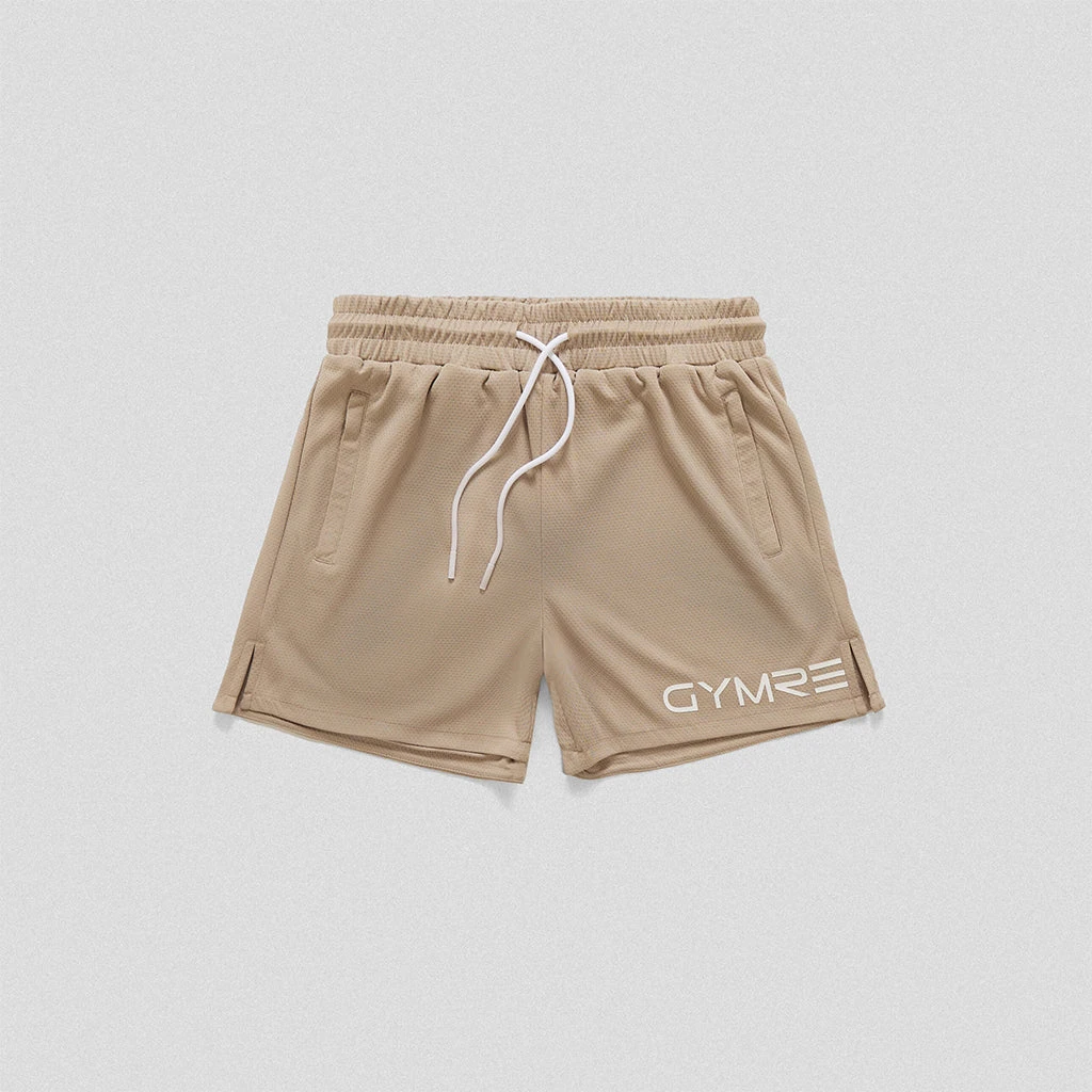 Core Mesh Training Shorts - Khaki 1 Core Mesh Training Shorts - Khaki