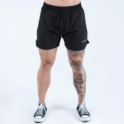 Dynamic Training Shorts - Black -Fitness Clothing Store dynamic shorts black front