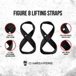 Figure 8 Lifting Straps -Fitness Clothing Store figure 8 strap details