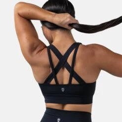 Harmony Bra - Black -Fitness Clothing Store harmony bra black back close up