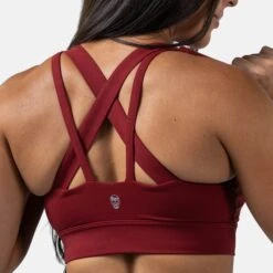 Harmony Bra - Ember Red -Fitness Clothing Store harmony bra ember red close up