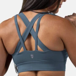 Harmony Bra - Pale Blue -Fitness Clothing Store harmony bra pale blue back close up