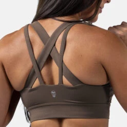 Harmony Bra - Toffee 5 Harmony Bra - Toffee -Fitness Clothing Store harmony bra toffee back close up