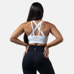 Harmony Bra - White -Fitness Clothing Store harmony bra white back