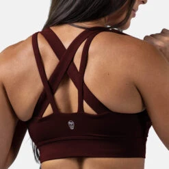 Harmony Bra - Wine -Fitness Clothing Store harmony bra wine back close up