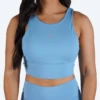 Revive High Neck Bra - Sky Blue
