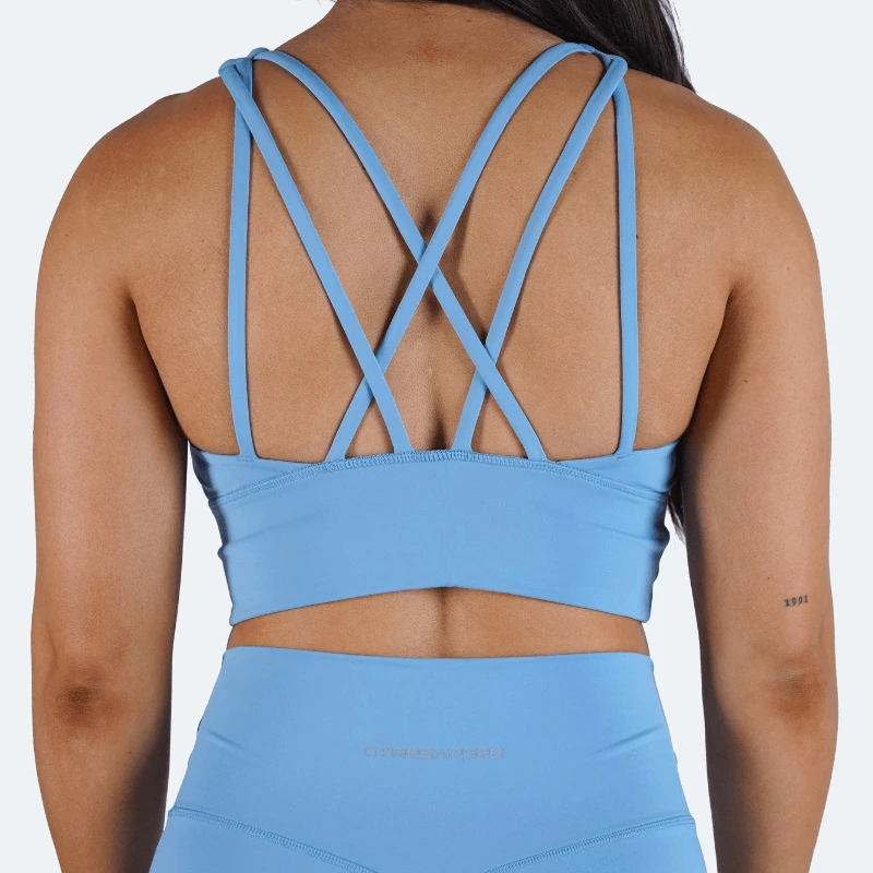 Revive High Neck Bra - Sky Blue 2 Revive High Neck Bra - Sky Blue - Image 2