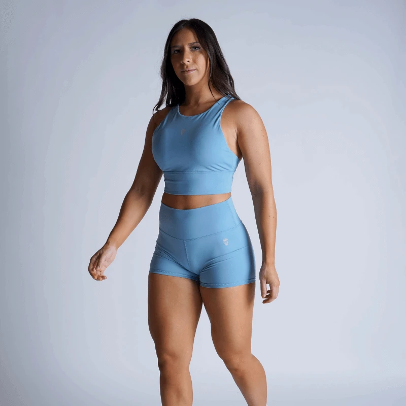 Revive High Neck Bra - Sky Blue 5 Revive High Neck Bra - Sky Blue - Image 5