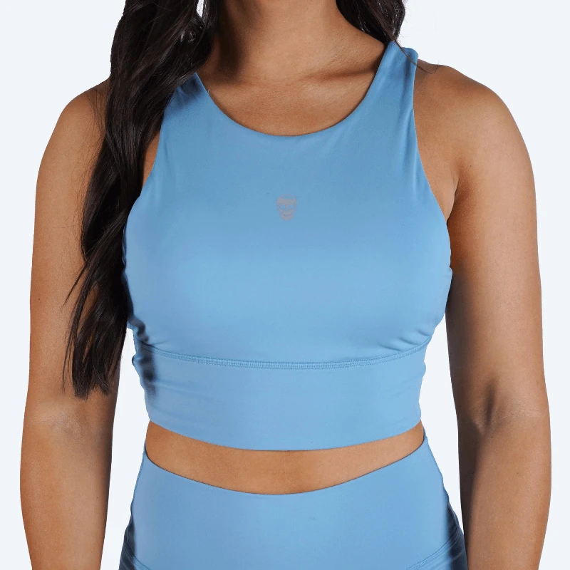 Revive High Neck Bra - Sky Blue 1 Revive High Neck Bra - Sky Blue