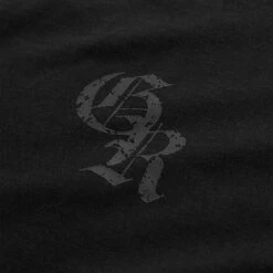 Initial Tee - Black/Black -Fitness Clothing Store initial tee black black detail