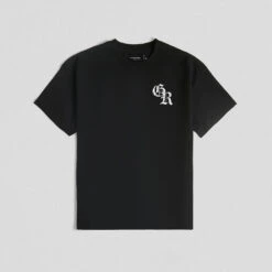 Initial Tee - Black/White