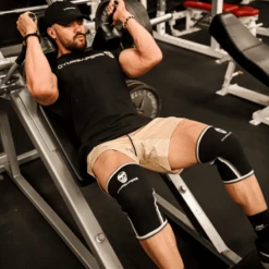 Gymreapers 7MM Knee Sleeves - Black/White -Fitness Clothing Store knee sleeves white hacksquat