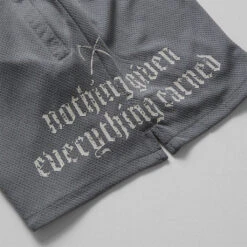 Mantra Shorts - Faded Blue -Fitness Clothing Store mantra mesh shorts faded blue detail