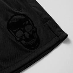 Mesh Training Shorts - Black -Fitness Clothing Store mesh shorts black black skull detail