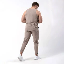 Performance Joggers - Taupe -Fitness Clothing Store performance jogger taupe life style