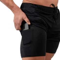 React Training Shorts - Black 9 React Training Shorts - Black -Fitness Clothing Store react shorts pocket