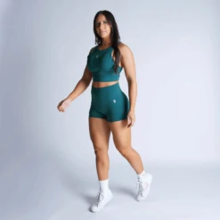 Revive 4" Shorts - Emerald -Fitness Clothing Store revive 4 inch shorts emerald full