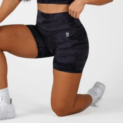 Revive Biker Shorts - Midnight Camo -Fitness Clothing Store revive camo biker shorts detail