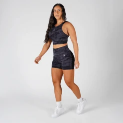 Revive Biker Shorts - Midnight Camo -Fitness Clothing Store revive camo biker shorts full