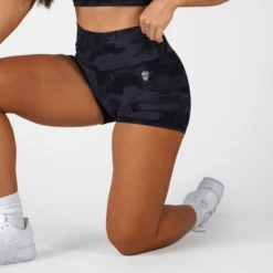 Revive 4" Shorts - Midnight Camo -Fitness Clothing Store revive camo shorts squat
