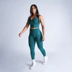Revive Leggings - Emerald -Fitness Clothing Store revive leggings emerald full