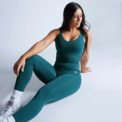 Revive Leggings - Emerald -Fitness Clothing Store revive leggings emerald sitting