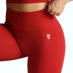 Revive Leggings - Red 9 Revive Leggings - Red -Fitness Clothing Store revive leggings red detail zoom