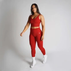 Revive Leggings - Red 11 Revive Leggings - Red -Fitness Clothing Store revive leggings red full