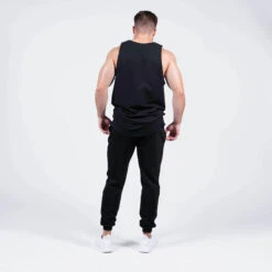 Ascend Scoop Hem Tank - Black -Fitness Clothing Store scoop tank black back