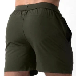 Performance Shorts - OD Green -Fitness Clothing Store shorts green back