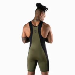 Apex Weightlifting Singlet - OD Green (IPF Approved) 12 Apex Weightlifting Singlet - OD Green (IPF Approved) -Fitness Clothing Store singlet green back