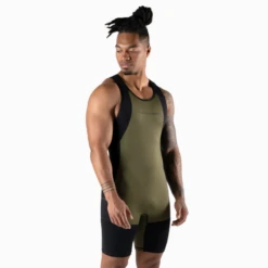 Apex Weightlifting Singlet - OD Green (IPF Approved) 9 Apex Weightlifting Singlet - OD Green (IPF Approved) -Fitness Clothing Store singlet green side