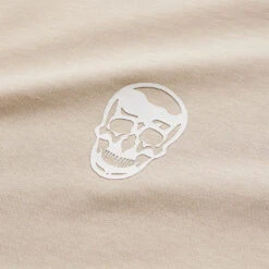 Skull Tee - Khaki -Fitness Clothing Store skull tee khaki detail