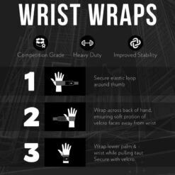 Gymreapers Stiff Wrist Wraps - Heavy Duty Wrist Support -Fitness Clothing Store stiff wrist wrap size