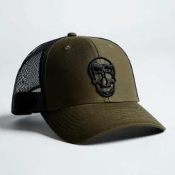 Gymreapers Trucker Hat - OD Green -Fitness Clothing Store trucker hat green detail