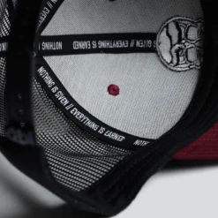 Gymreapers Trucker Hat - Maroon -Fitness Clothing Store trucker hat maroon inside