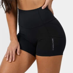 Victory Shorts - Black -Fitness Clothing Store victory shorts black front